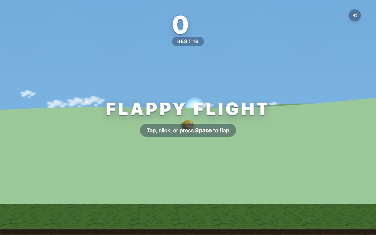 The Flappy Flight Three.js game created locally by DeepSeek V4 Flash